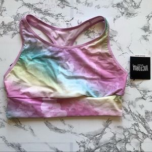 Longline sports bra rainbow Victoria secret sport